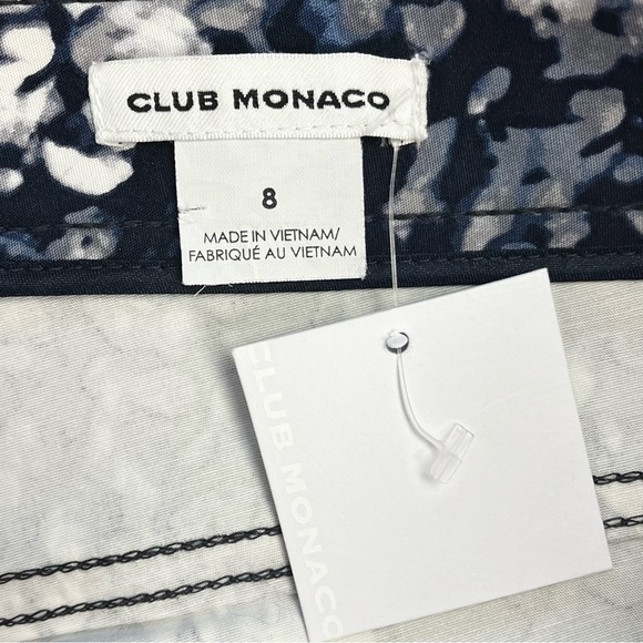 NWT - Club Monaco | Anisa Mid Rise Abstract Watercolor Print Pants  Size 8 - Picture 8 of 8